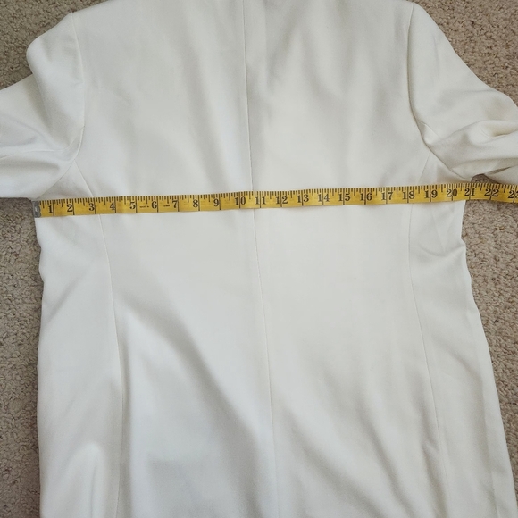 Chico’s Womens Cream Boyfriend Duster Jacket Blazer Size 1 Petite (US M/8) - Picture 9 of 11